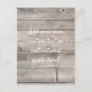 Create Your Own Custom Quote - Wood Postcard