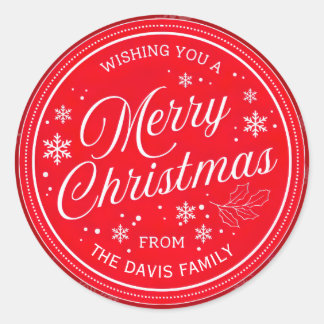 Create your own Custom Red Christmas Sticker
