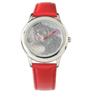 Create Your Own Custom Red Hearts And Bezel Strap Watch