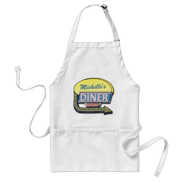 Create Your Own Custom Retro 50's Diner Sign Standard Apron (Front)
