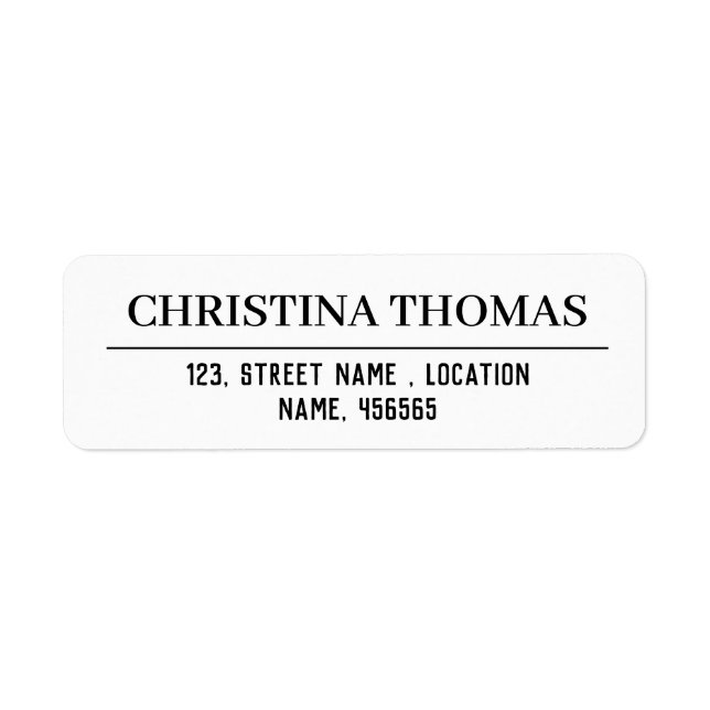 Create Your Own Custom Return Address (Front)