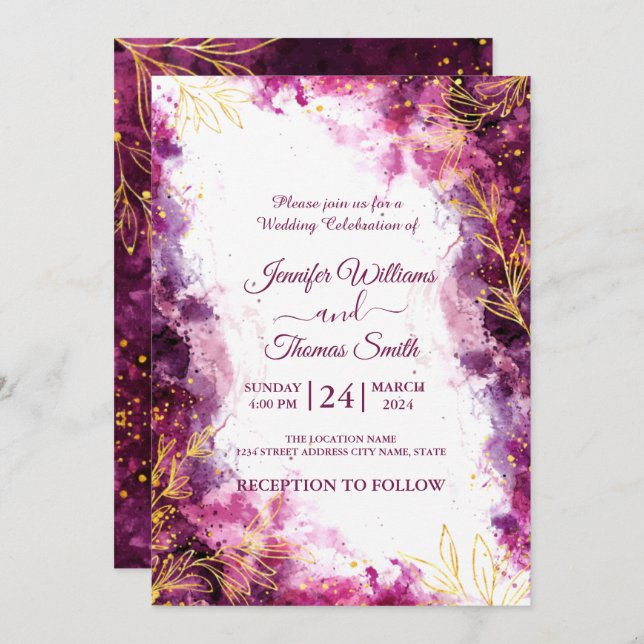Create your own Custom Save the Date Wedding Invitation (Front/Back)