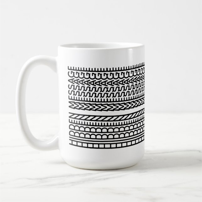 Create Your Own Custom Short Hidden Message 099B C Coffee Mug (Left)