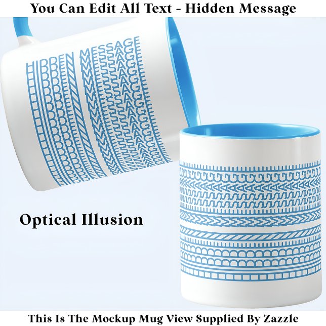 Create Your Own Custom Short Hidden Message 099BW Mug (Creator Uploaded)