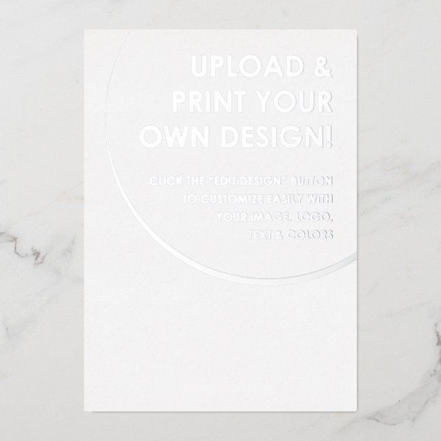 Create Your Own Custom Silver Foil Invitation (Front)