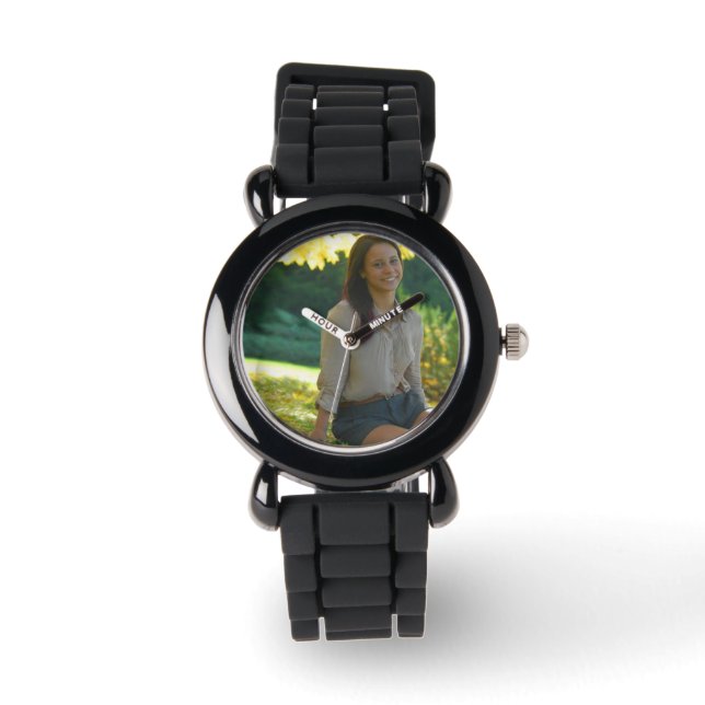 Create Your Own Custom Silver Glitter Watch (Front)