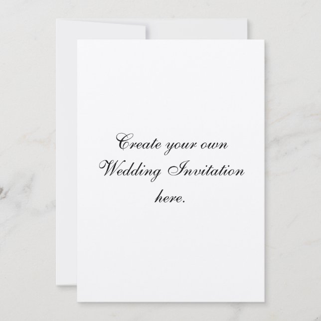 Create Your Own Custom Silver Wedding Invitation (Front)