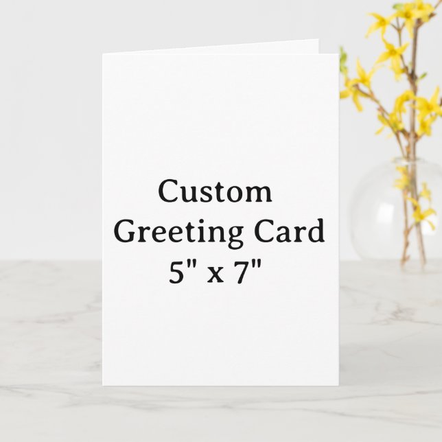 create your own custom simple 5" x 7" Vertical Card (Yellow Flower)