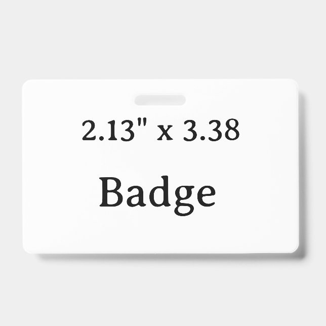 Create Your Own Custom Simple Design Badge ID Badge (Front)