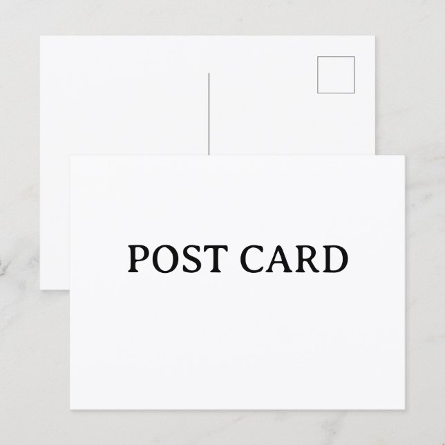 Create Your Own Custom Simple Design  Holiday Postcard (Front/Back)