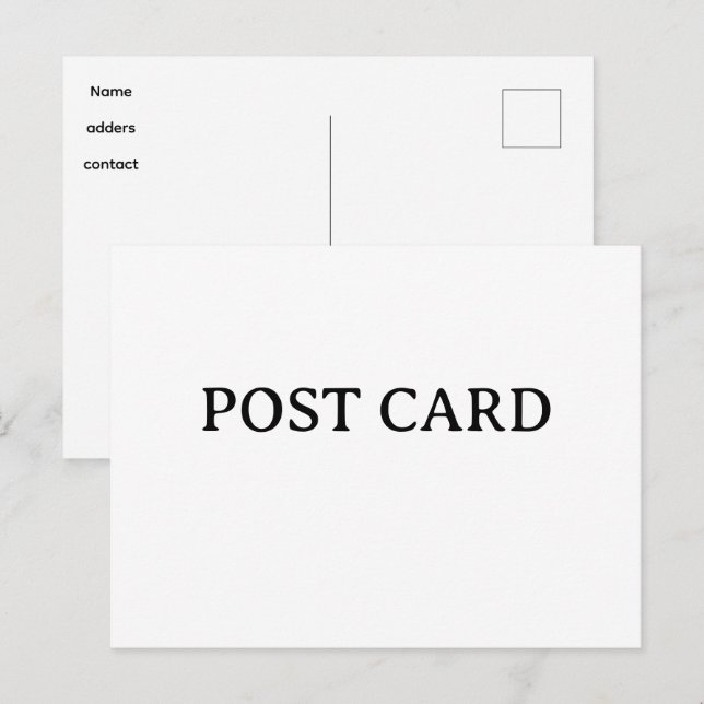 Create Your Own Custom Simple Design  Postcard (Front/Back)