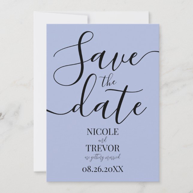 Create Your Own Custom Simple Wedding Save The Date (Front)