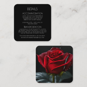 Create Your Own Custom Single Red Rose Enclosure Card