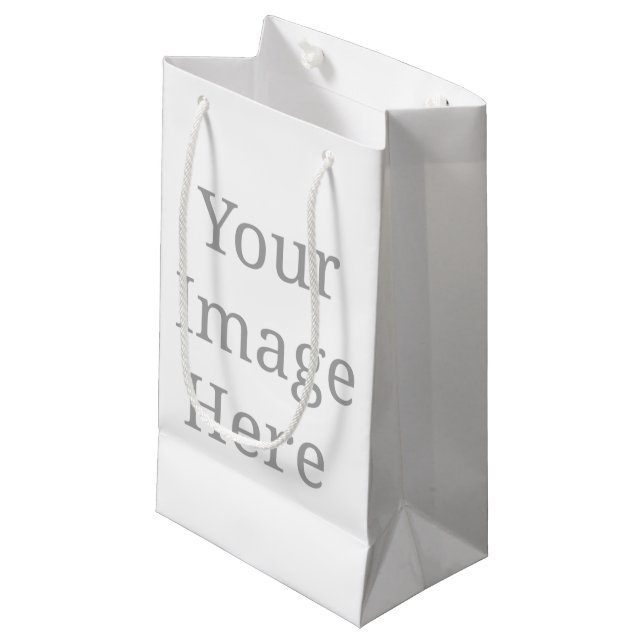 Create your own custom  small gift bag (Front Angled)