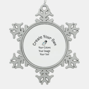 Create Your Own Custom Snowflake Pewter Christmas Ornament