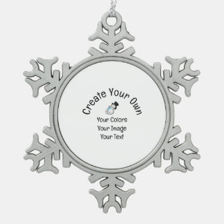 Create Your Own Custom Snowflake Pewter Christmas Ornament