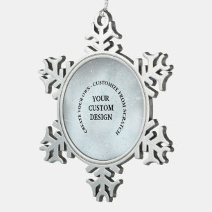 Create Your Own Custom Snowflake Pewter Christmas Ornament