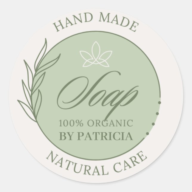 Create your own Custom Soy Candle Business Classic Round Sticker (Front)