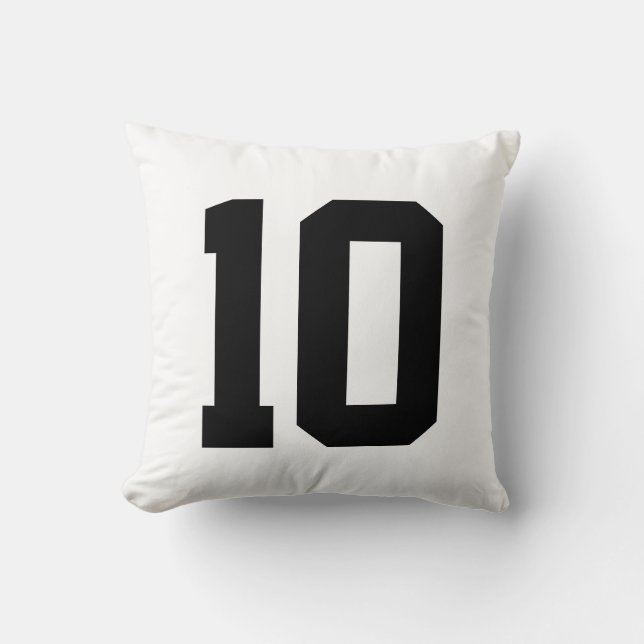 Create Your Own  Custom Sports Jersey Number Cushion (Front)