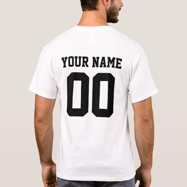 Create Your Own Custom Sports Team Jersey T-Shirt (Back)