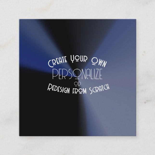 Create Your Own Custom Square Business Card (Front)