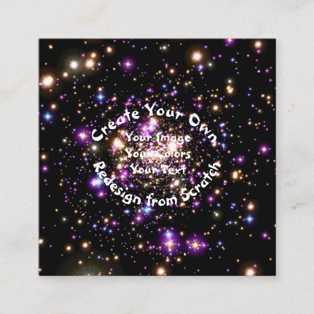 Create Your Own Custom Square Business Card (Front)