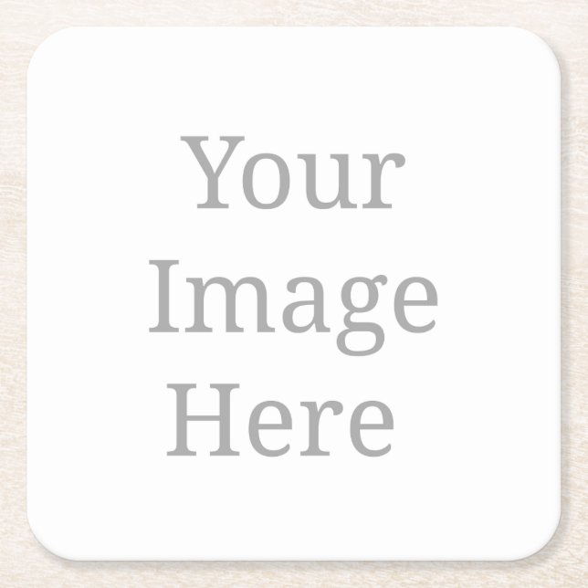 Create your own custom  square paper coaster (Front)
