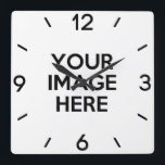 Create Your Own Custom Square Wall Clock<br><div class="desc">Unique gift custom square wall clock with numeral templates</div>