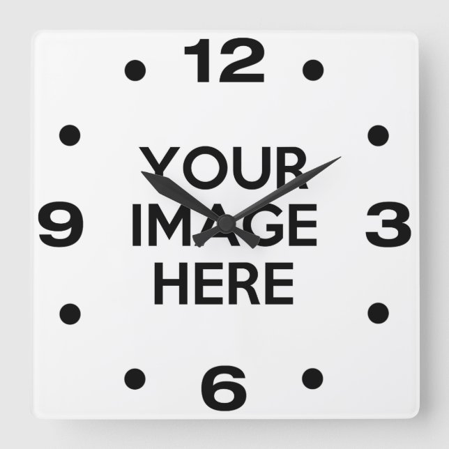 Create Your Own Custom Square Wall Clock (Front)