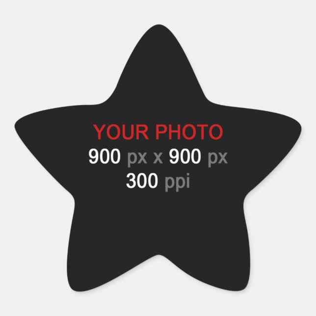 Create Your Own Custom Sticker Star (Front)