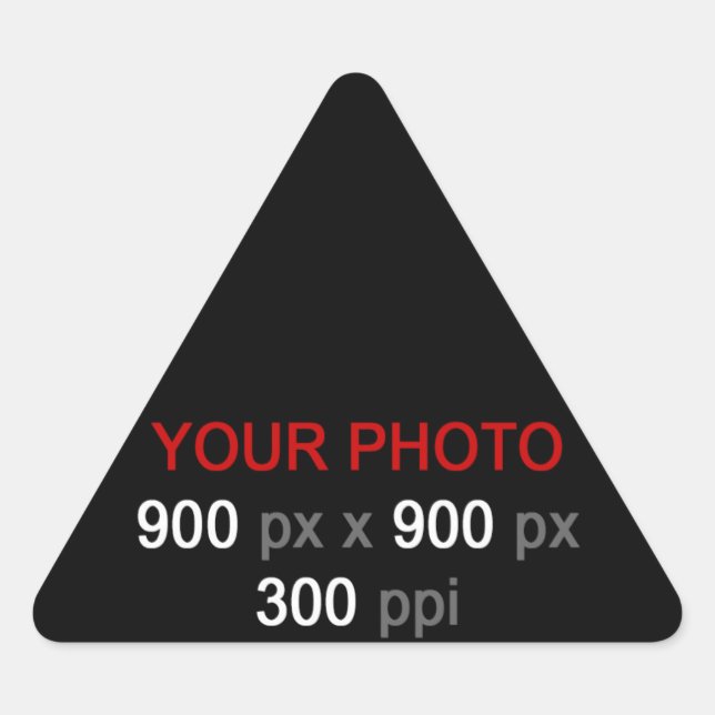 Create Your Own Custom Sticker Triangle (Front)