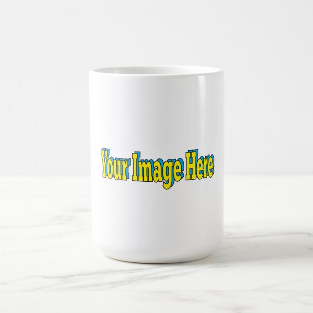🤍 Create Your Own Custom Template Coffee Mug (Center)
