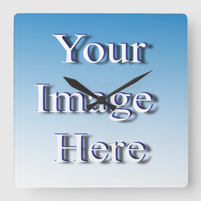 🤍 Create Your Own Custom Template Square Wall Clock (Front)
