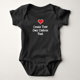 Create your own custom text baby bodysuit