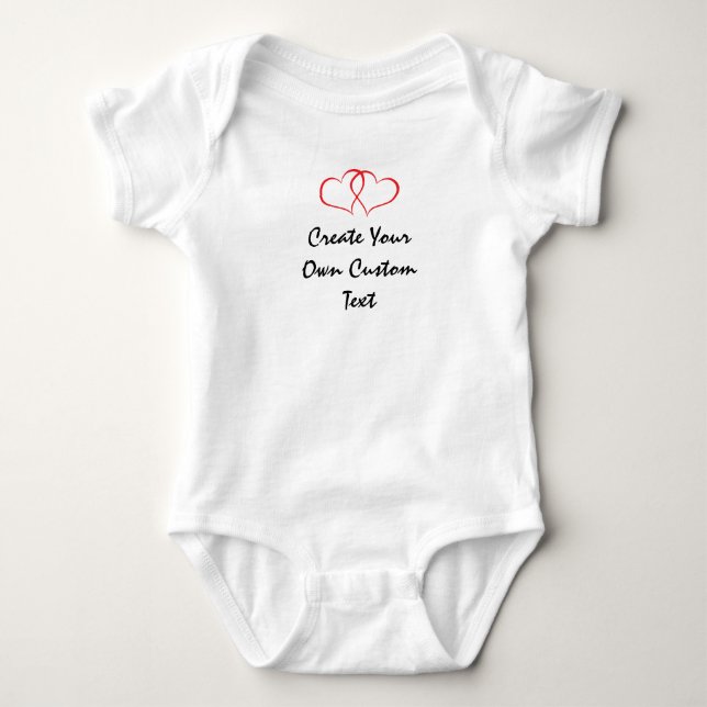 Create your own custom text baby bodysuit (Front)