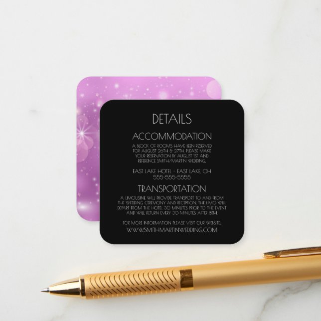 Create Your Own Custom Text Bokeh Sparkles Enclosure Card (Front/Back In Situ)