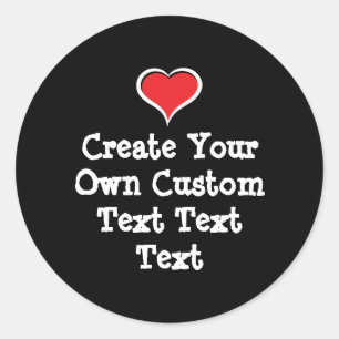 Create your own custom text classic round sticker