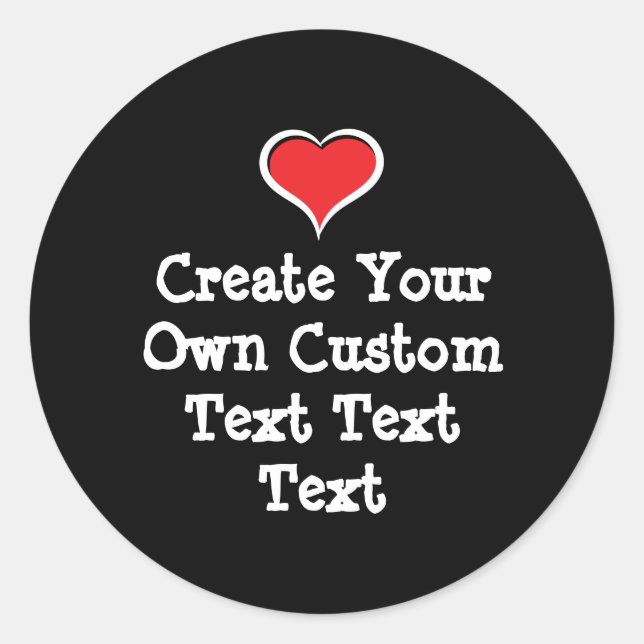 Create your own custom text classic round sticker (Front)