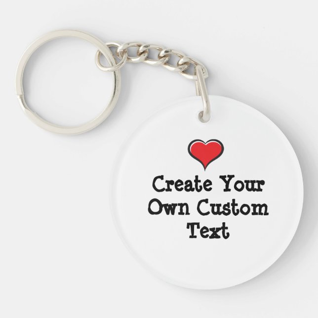 Create your own custom text key ring (Front)