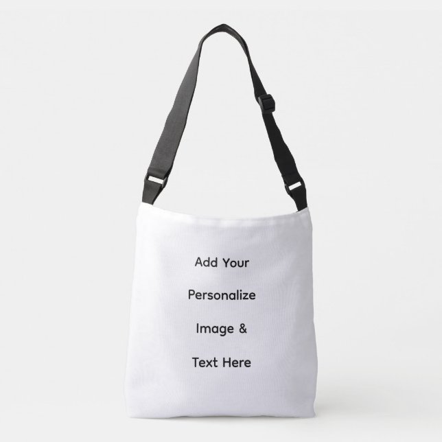 create your own custom text personalise crossbody bag (Front)