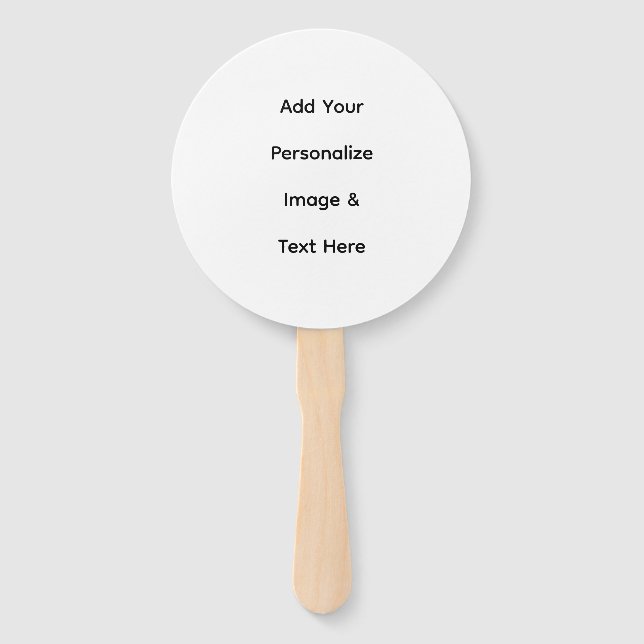 create your own custom text personalise hand fan (Front)