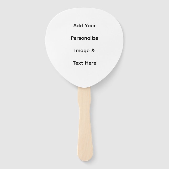create your own custom text personalise hand fan (Front)