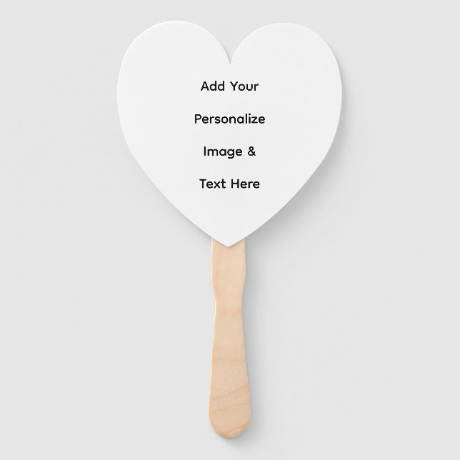 create your own custom text personalise hand fan (Front)