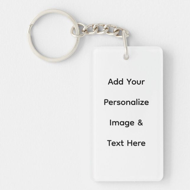 create your own custom text personalise key ring (Front)