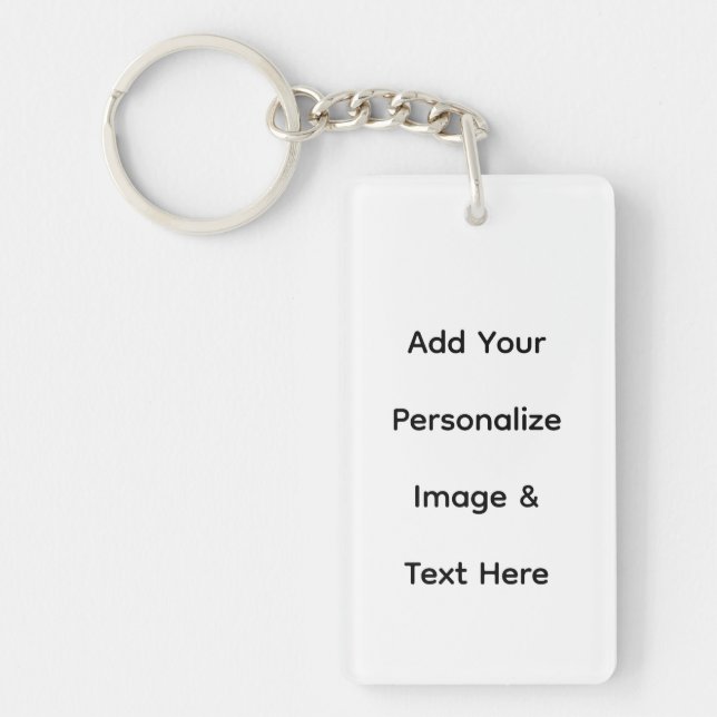 create your own custom text personalise key ring (Front)