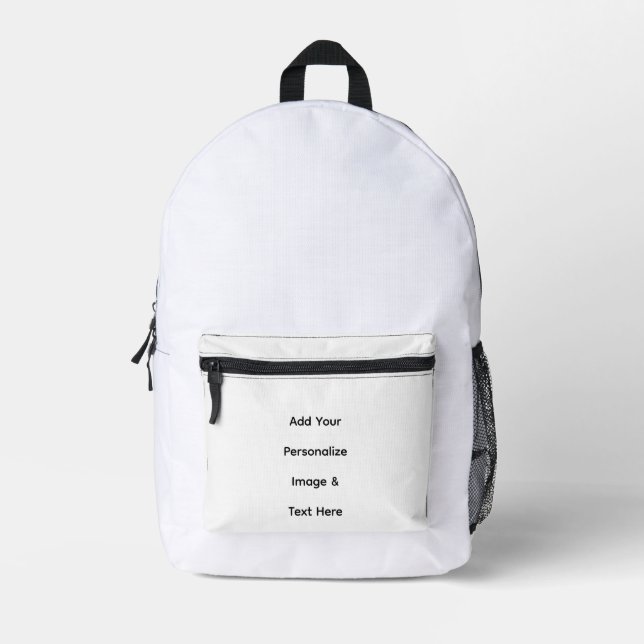 create your own custom text personalise printed backpack (Front)
