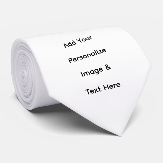 create your own custom text personalise tie (Rolled)