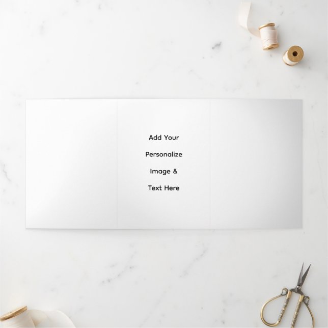 create your own custom text personalise Tri-Fold programme (Outside)