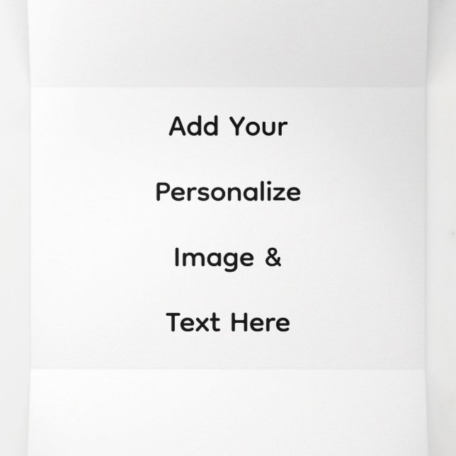 create your own custom text personalise Tri-Fold programme (Inside Middle)