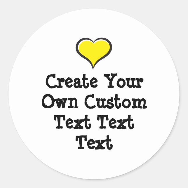 Create your own custom text white Bkgd Ver Classic Round Sticker (Front)